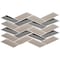 Andova Tiles ANDOVA TILES Flight 2" x 4.25" Glass Herringbone / Chevron Mosaic Wall Tile ANDFLI384 - alternate 1